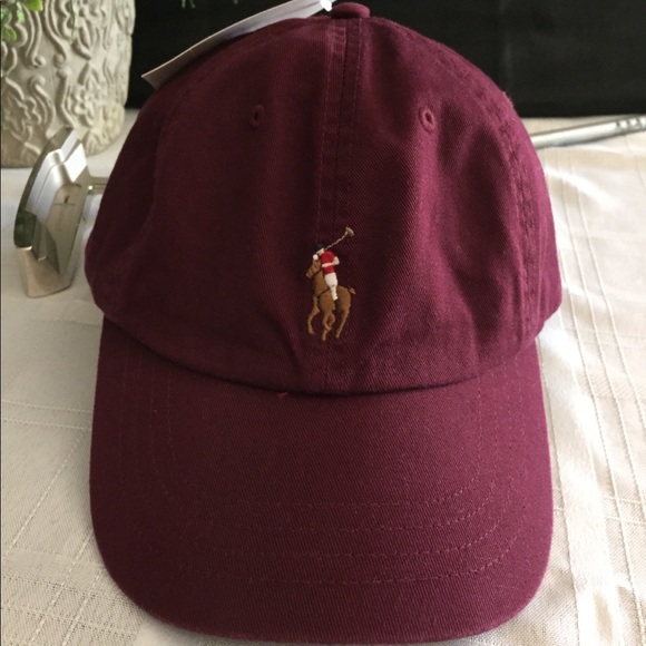ralph lauren cap burgundy